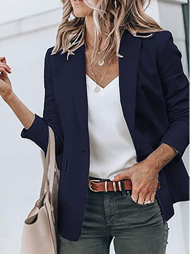 Casual Plain Blazer