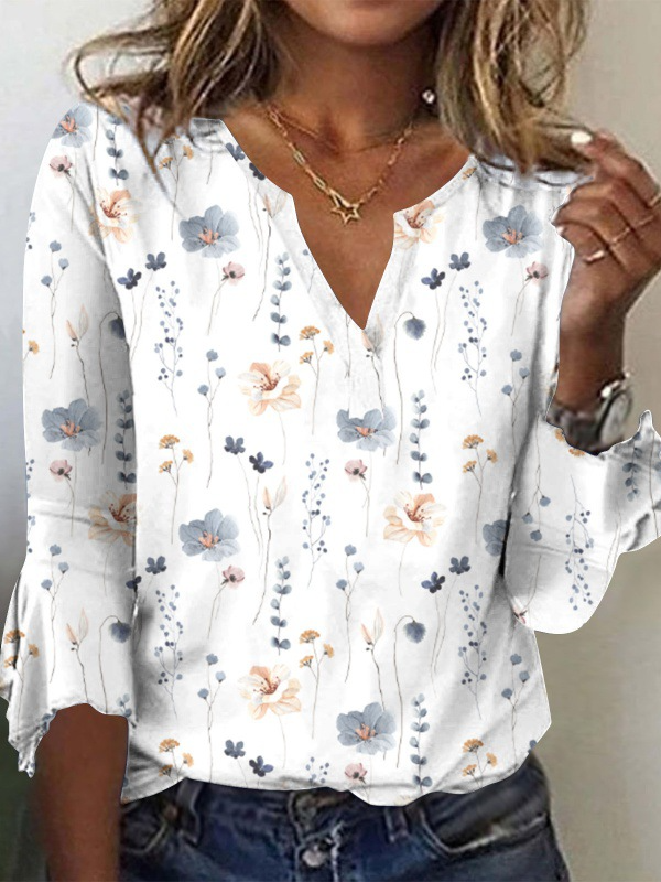 Jersey Regular Fit V Neck Casual T-Shirt