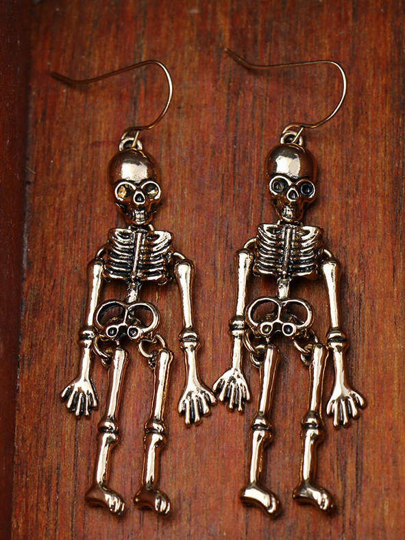 Halloween Retro Punk Skeleton Skull Earrings