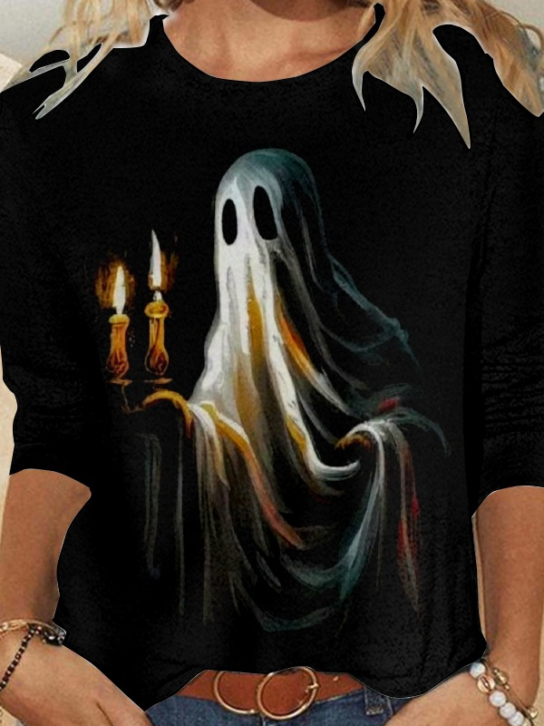 Casual Halloween Jersey T-Shirt