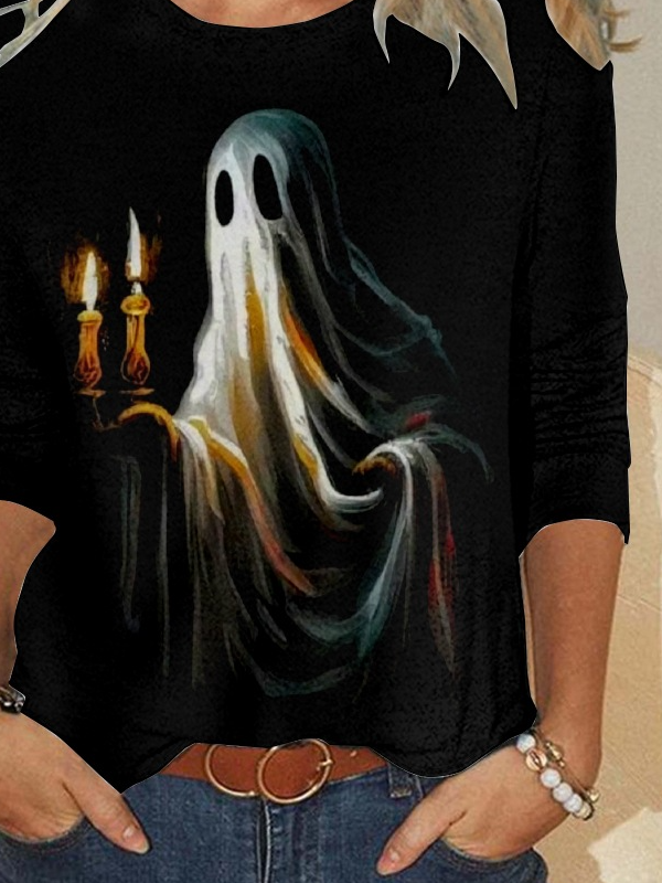 Casual Halloween Jersey T-Shirt