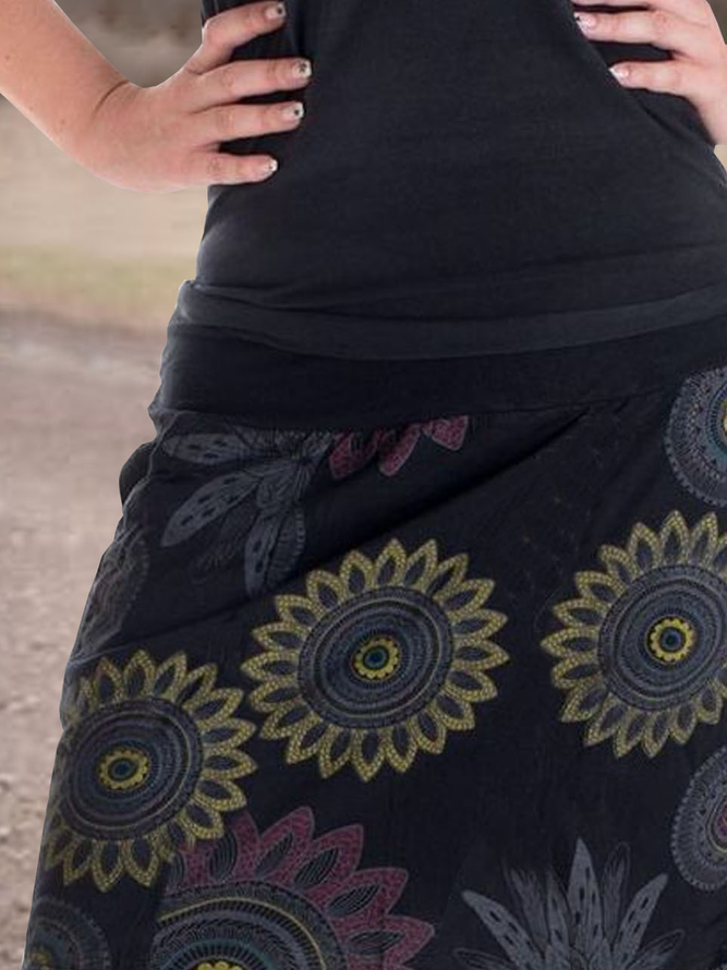 Loose Casual Floral Skirt