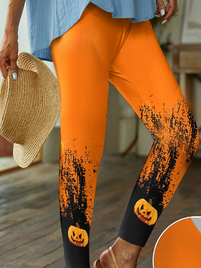 Jersey Casual Halloween Legging