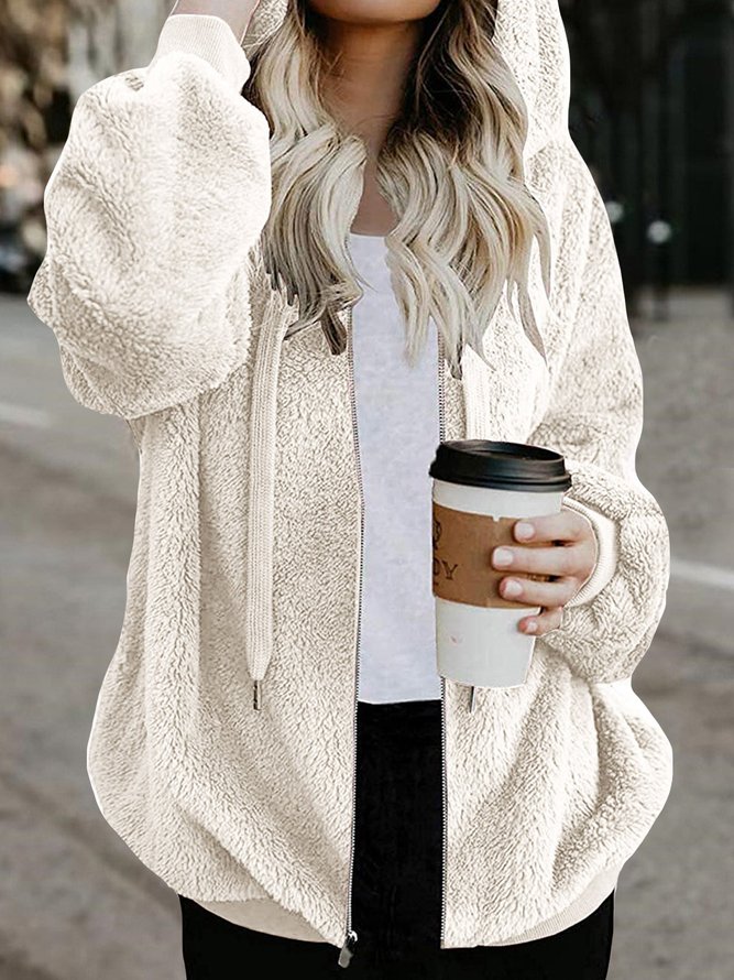 Casual Loose Hoodie Teddy Jacket