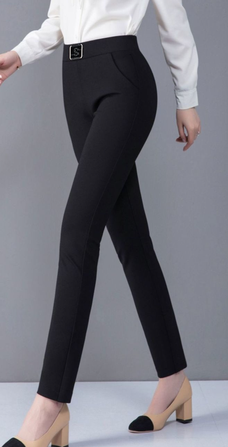 Basic Plain Pockets Legging Casual High Elasticity Tight Pants