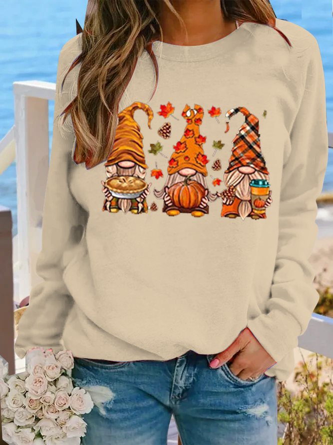 Casual Loose Crew Neck Halloween Sweatshirt