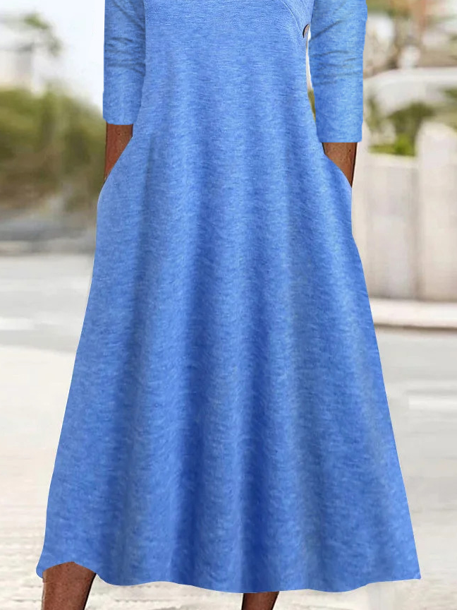 Jersey Casual Asymmetrical Regular Fit Dress