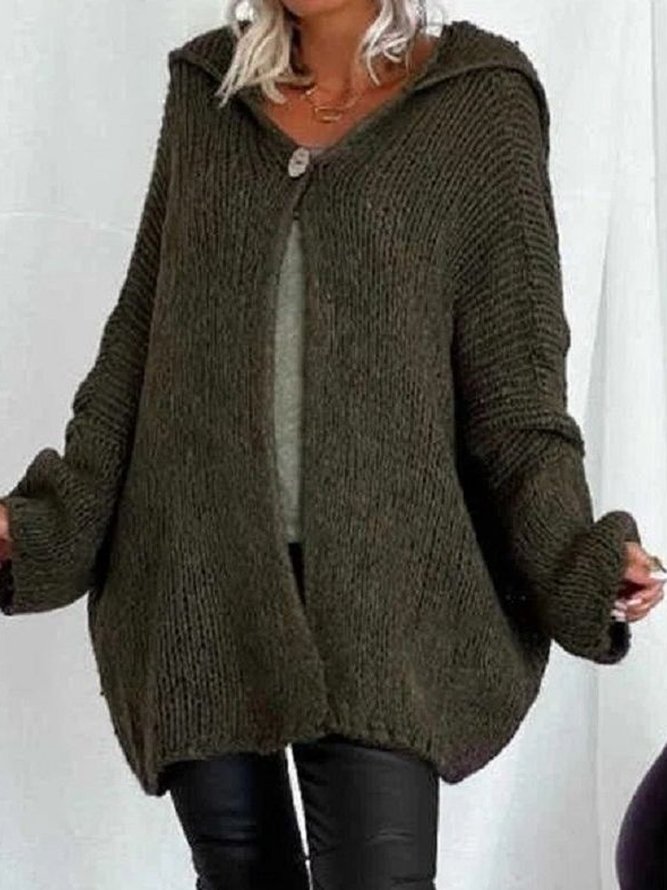 Loose Casual Hoodie Cardigan