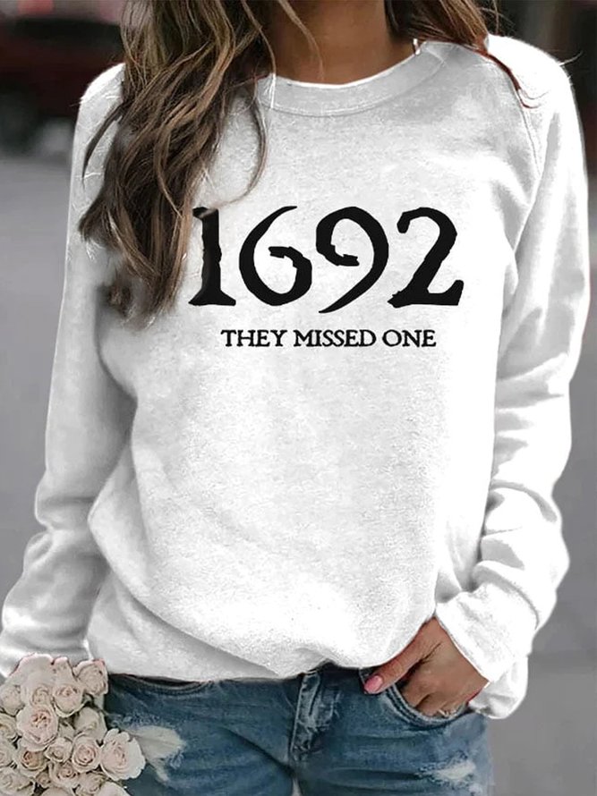 Crew Neck Casual Halloween Sweatshirt