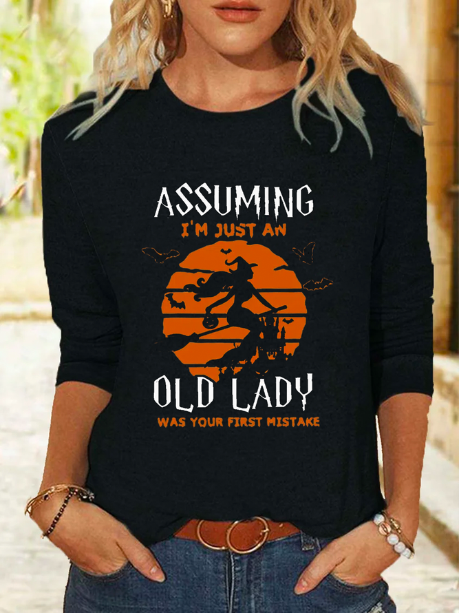 Halloween Crew Neck Casual T-Shirt