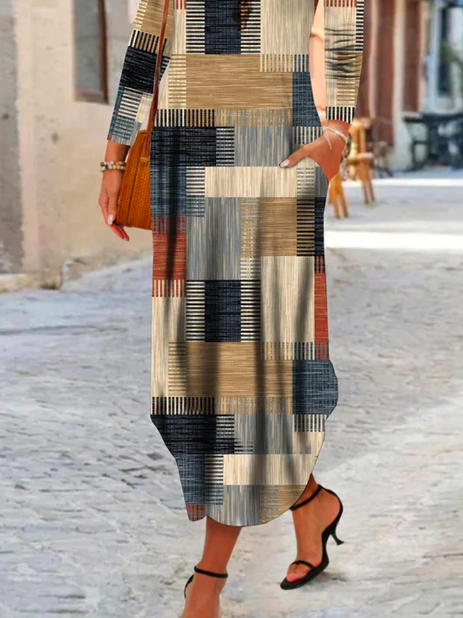 Plus size Abstract Casual Dress