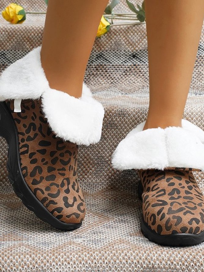 Cotton Wedge Heel Winter Casual Cotton-Padded Boots