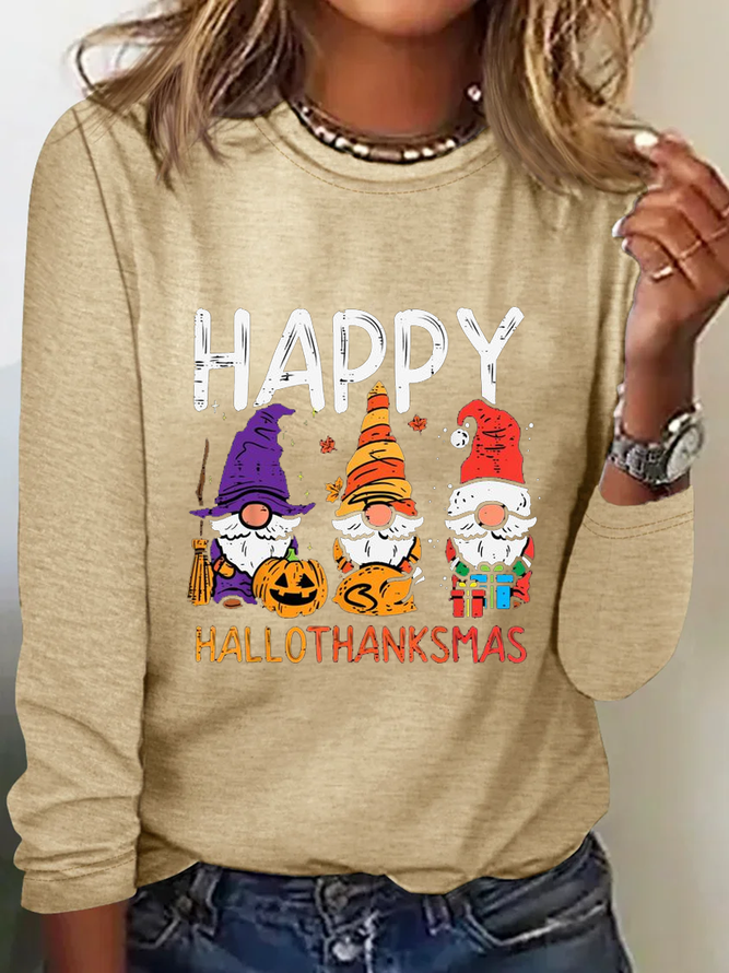 Halloween Loose Casual Crew Neck T-Shirt