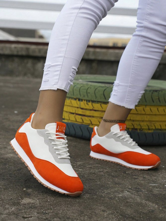 Women's Color Block Non-slip Sole Walking Shoes
