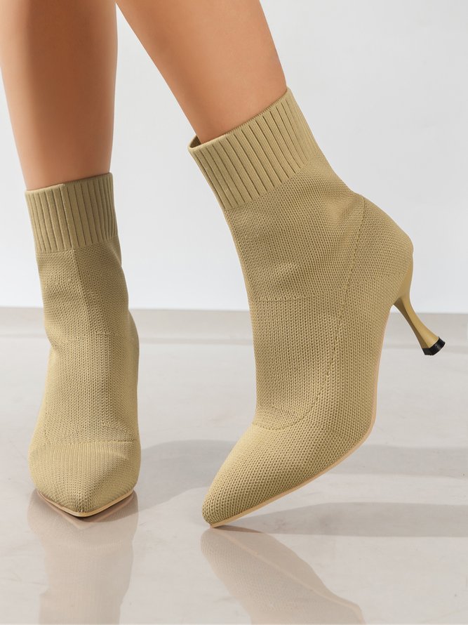 Women Minimalist High-Elastic Stiletto Heel Sock Boots