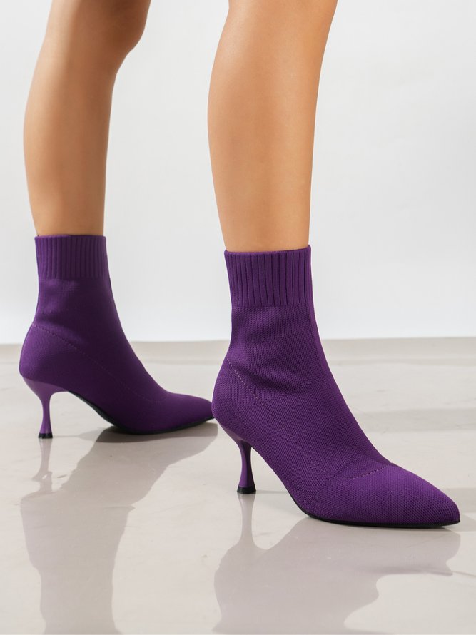 Women Minimalist High-Elastic Stiletto Heel Sock Boots