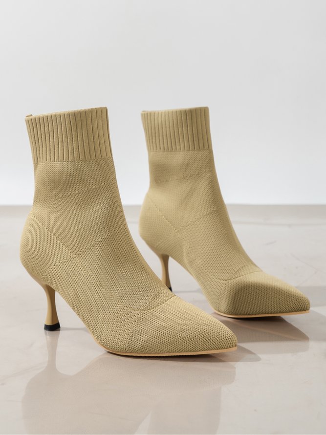 Women Minimalist High-Elastic Stiletto Heel Sock Boots