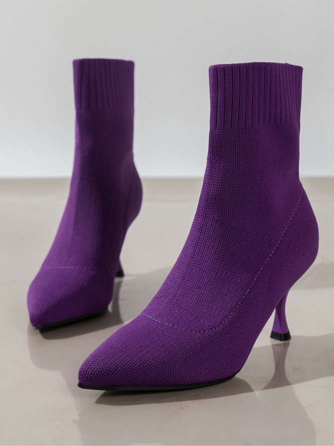 Women Minimalist High-Elastic Stiletto Heel Sock Boots