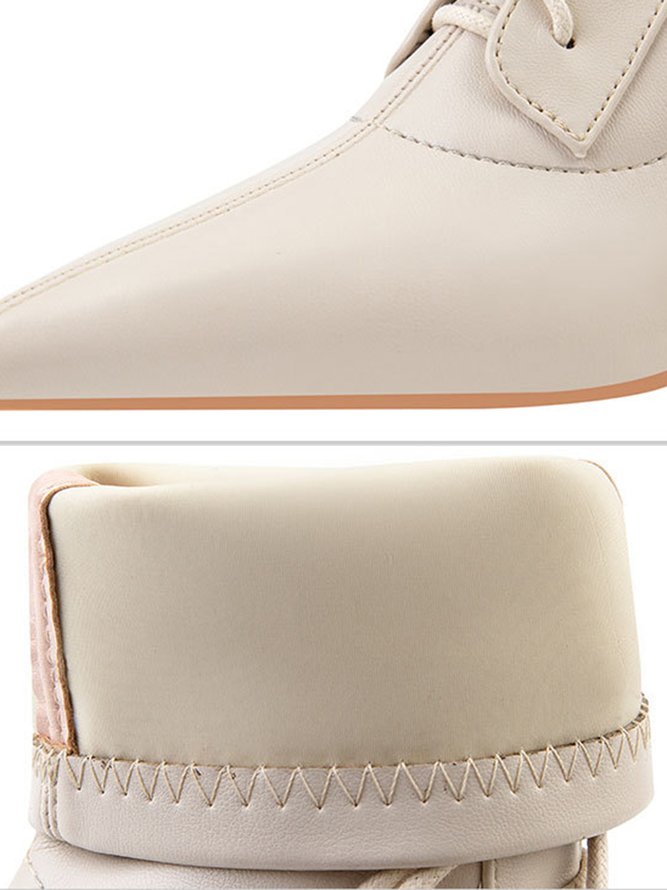 Elegant Lace-Up Stiletto Heel Fashion Boots