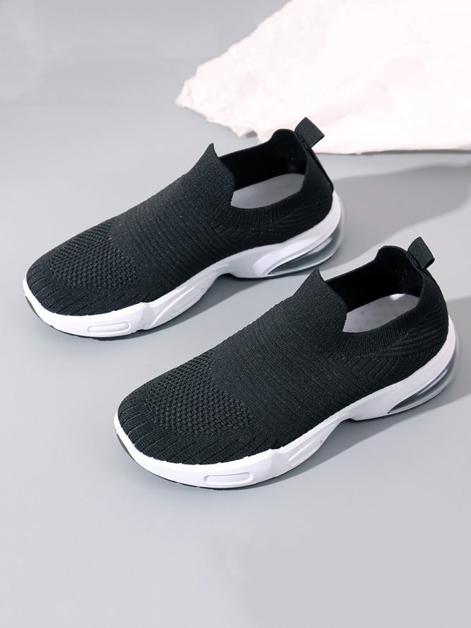 Women Breathable Mesh Fabric Slip On Sneakers