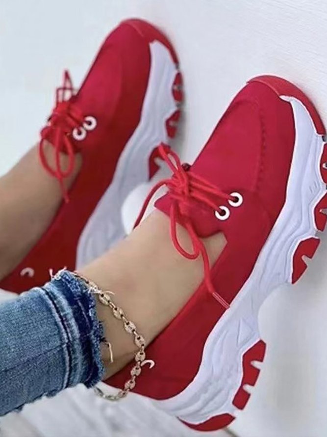Pu Plain All Season Sports Casual Shoes