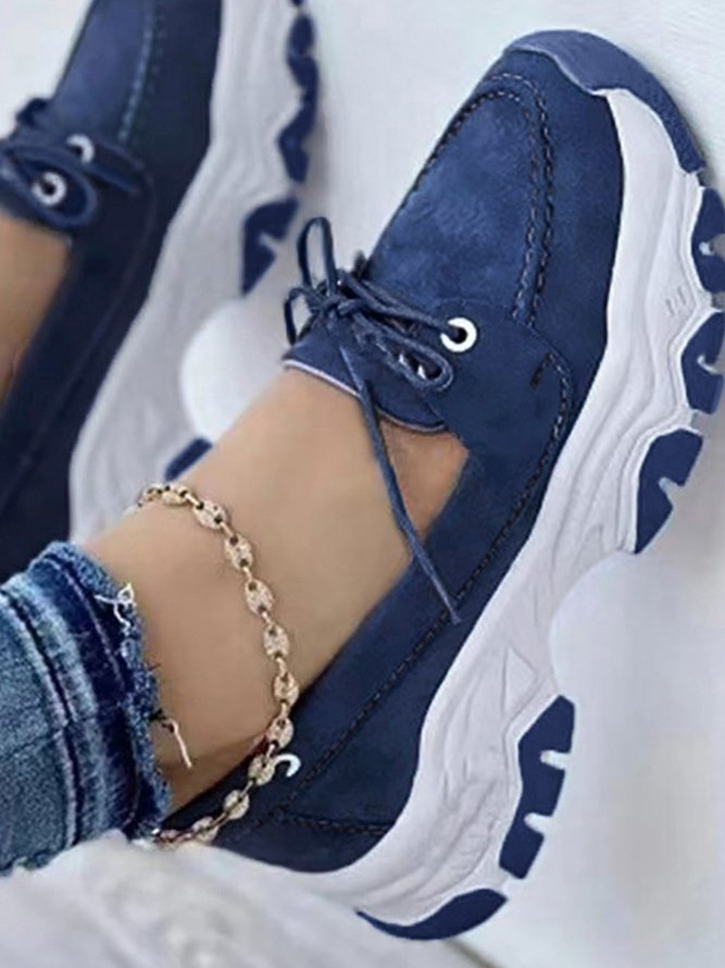 Pu Plain All Season Sports Casual Shoes