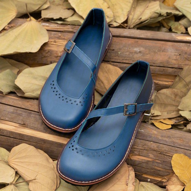 zolucky Retro Flat Comfortable Women's Shoes Shoes Noracora Flats