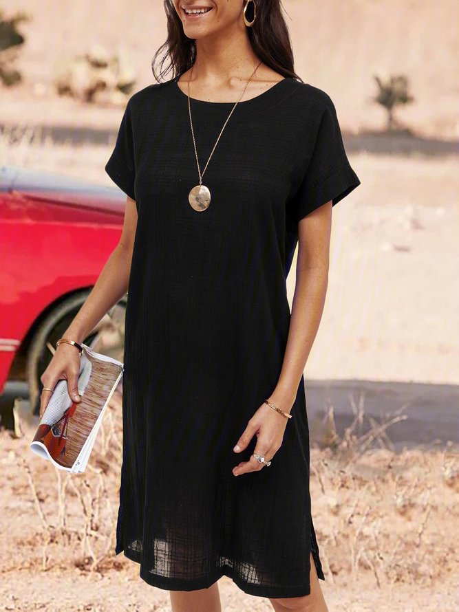 Plain Casual Soft Knitting Dress