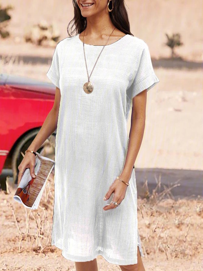 Plain Casual Soft Knitting Dress