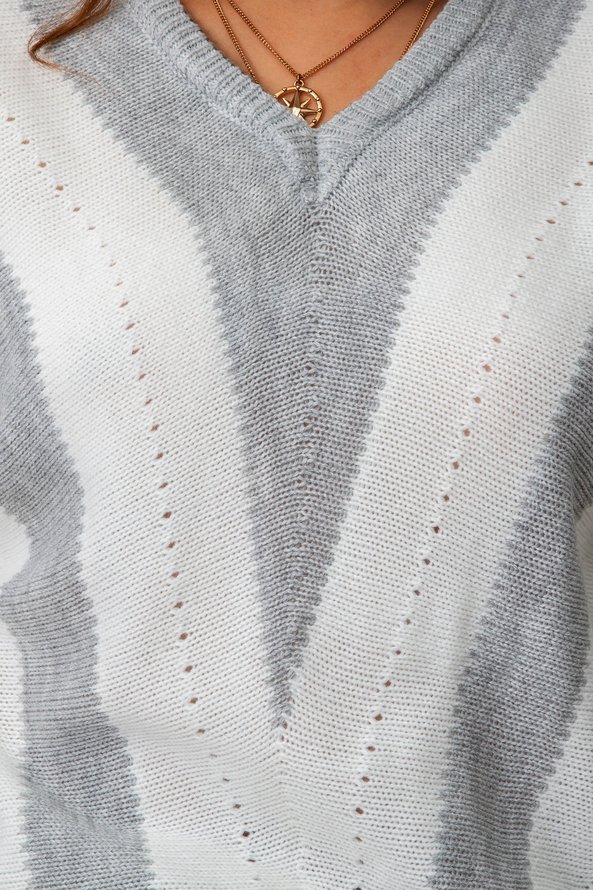 Casual V Neck Geometric Knitwear & Sweaters