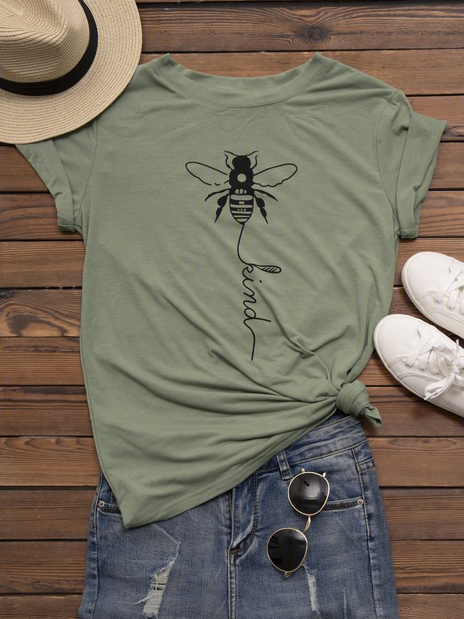 Printed Short Sleeve Casual T-shirt