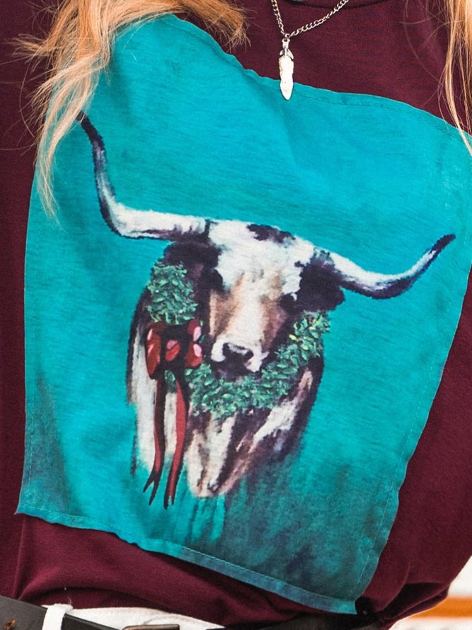 Coffee Jersey Casual Crew Neck T-shirt
