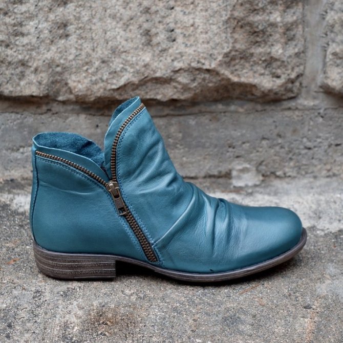 Plain Flat Low Heel Chunky Heel Breathable Winter Slip On Boots