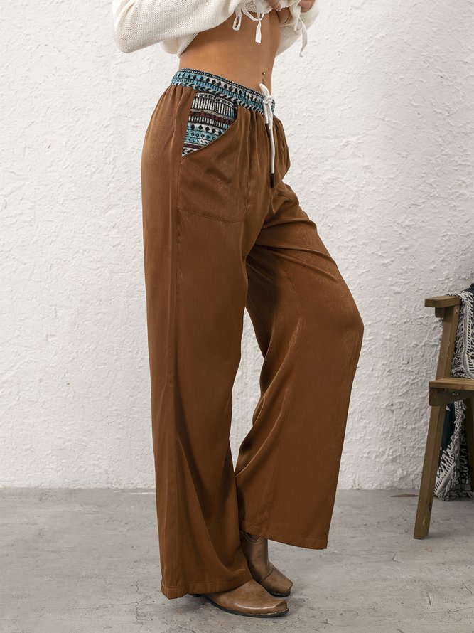 Geometric Floral-Print Sweet Pants