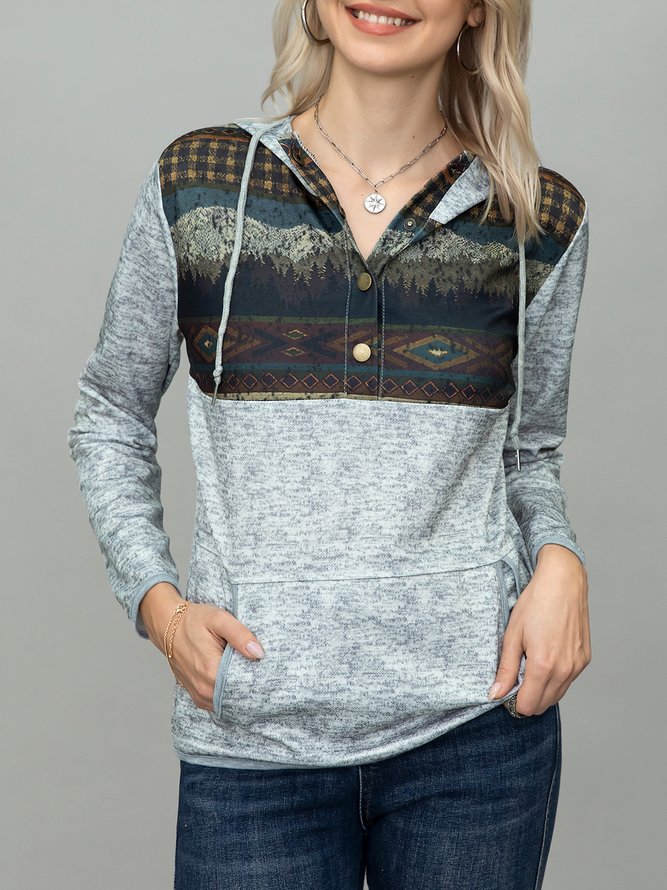 Women Casual Printed Long Sleeve Sweatshirts
