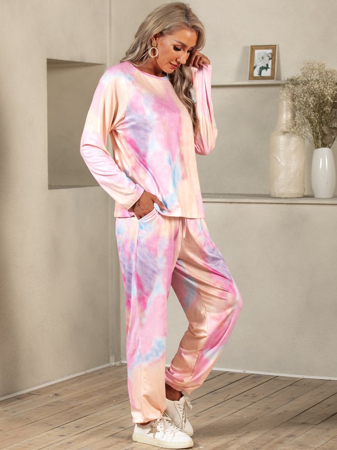 Long Sleeve Printed Casual Nightgown Sets