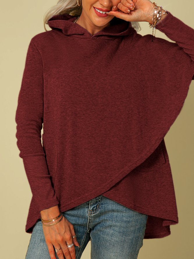 Long Sleeve Casual Hoodie Plain Sweatshirt