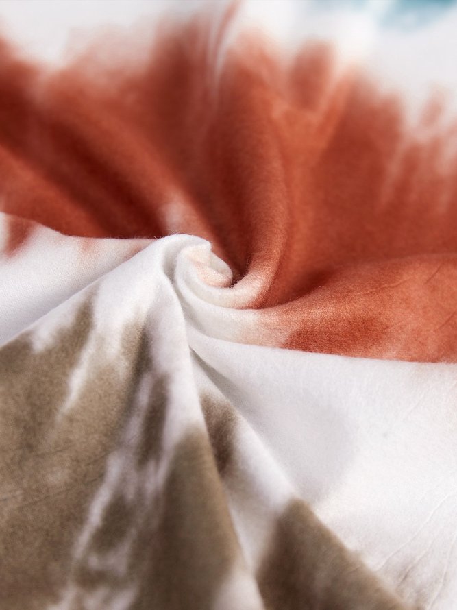 Cotton-Blend Long Sleeve Geometric Shift Shirt & Top