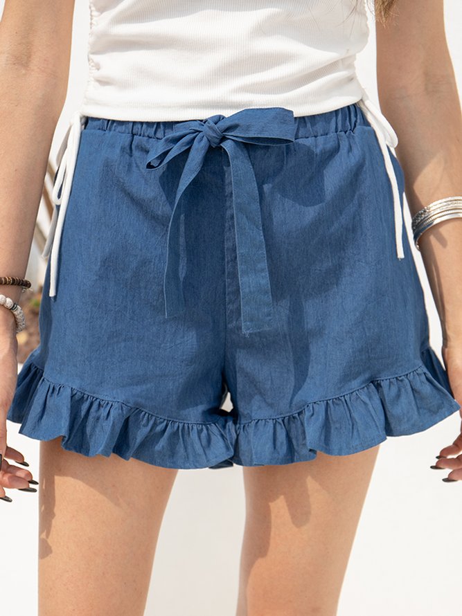 Women Ruffled Casual Shorts