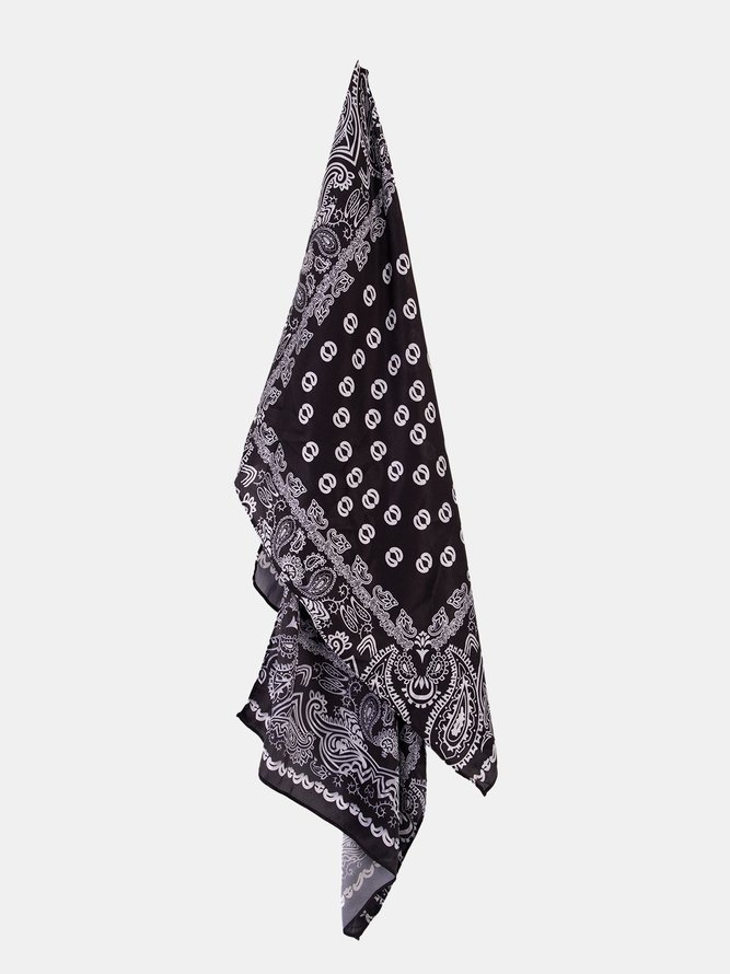 Western denim chiffon printed casual scarf