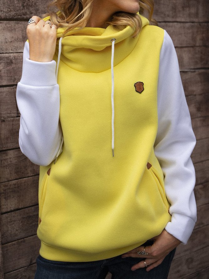 Yellow Cotton-Blend Sweatshirts