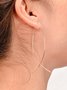 zolucky Womens Silver Minimalist Hollow Fish-Shaped Earrings