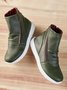 Vintage Leather Soft Sole Comfortable Lightweight Round Toe Booties