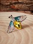 Casual 3D Gradient Transparent Bee Insect Brooch Silk Scarf Buckle Banquet Party Daily Commuting Matching Jewelry
