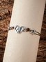 Ethnic Vintage Silver Heart Leather Bracelet Bohemian Vacation Jewelry Valentine's Day Gift