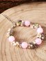 Boho Multi Color Natural Crystal Beaded Bracelet Beach Vacation Ethnic Accessories