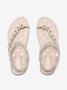 Holiday Applique Flat Heel Thong Sandals