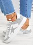 Silver Glitter Star Sneakers