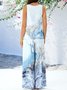 Casual Ombre Loose Crew Neck Two-Piece Set