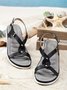 Cross Strap Casual Massage Wedge Sandals